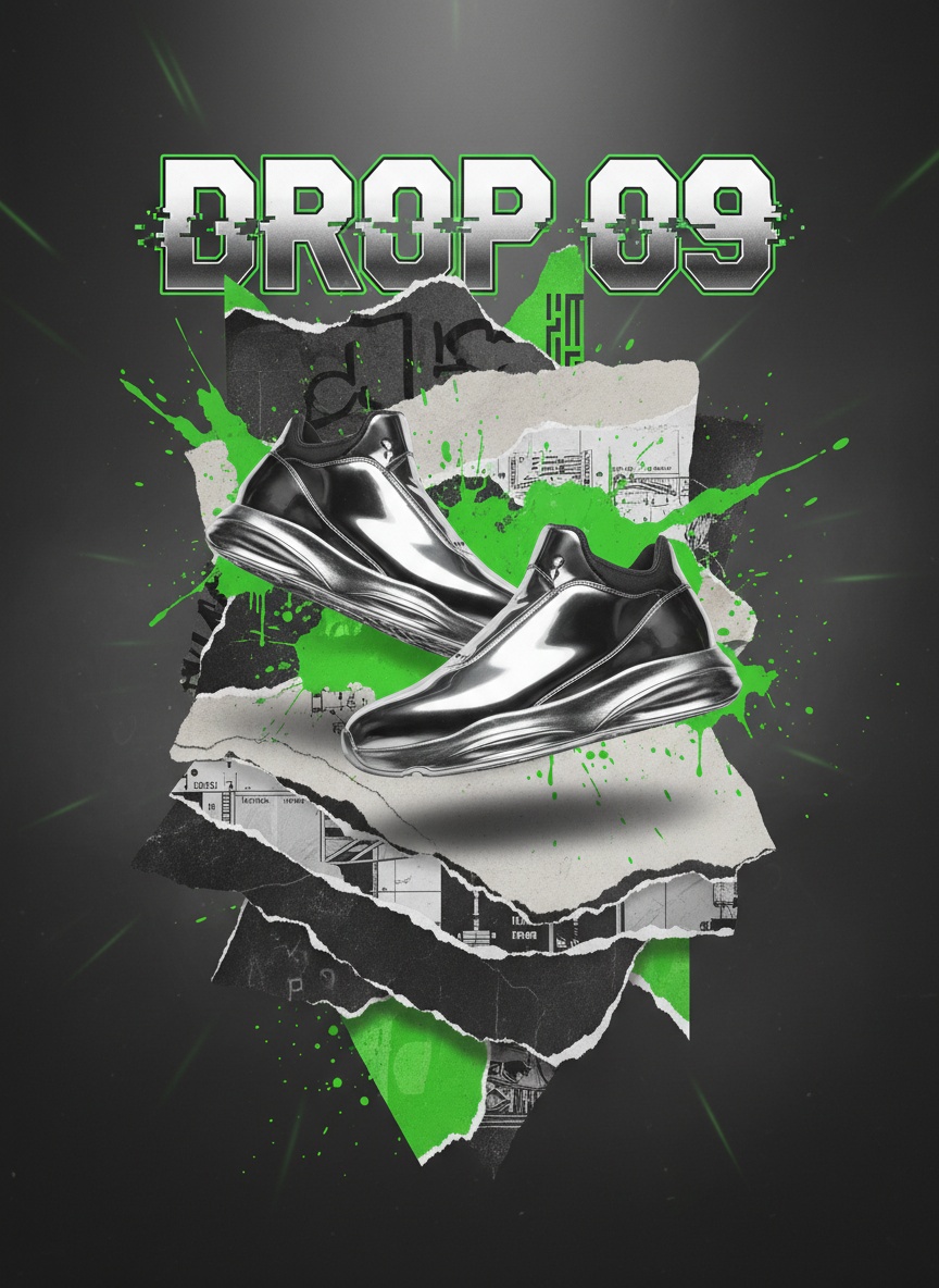 Streetwear drop poster